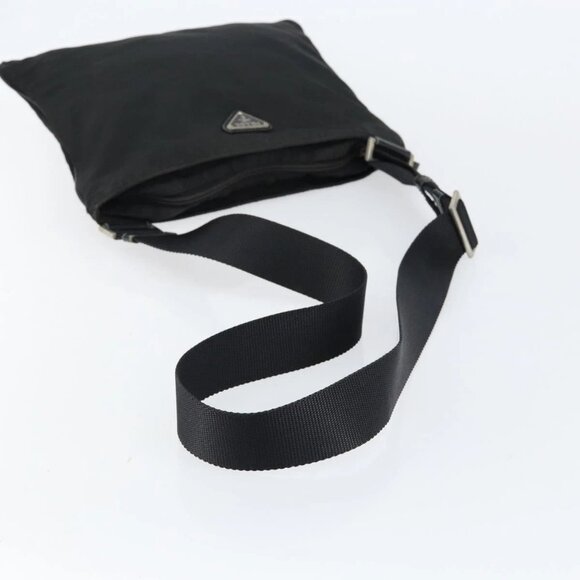PRADA Shoulder Bag Nylon Black Silve - Picture 8 of 16